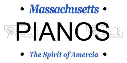 PIANOS Massachusetts License Plate
