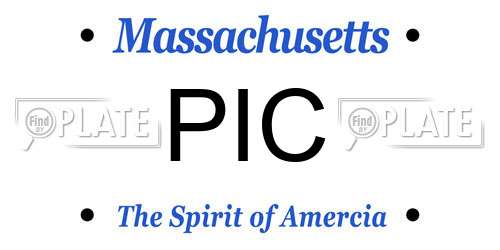 PIC Massachusetts License Plate