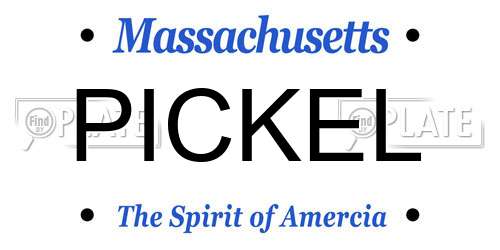 PICKEL Massachusetts License Plate