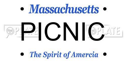 PICNIC Massachusetts License Plate