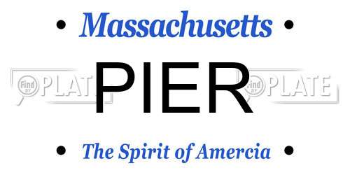 PIER Massachusetts License Plate