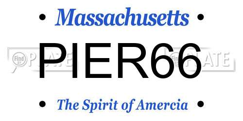 PIER66 Massachusetts License Plate