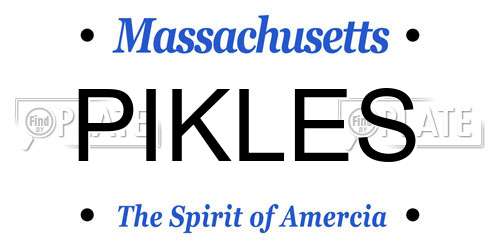 PIKLES Massachusetts License Plate