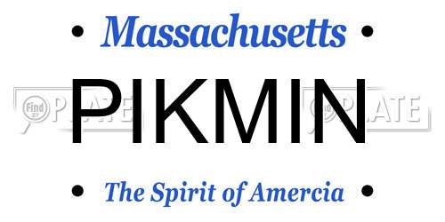 PIKMIN Massachusetts License Plate