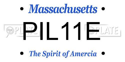 PIL11E Massachusetts License Plate
