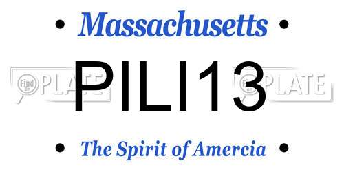 PILI13 Massachusetts License Plate