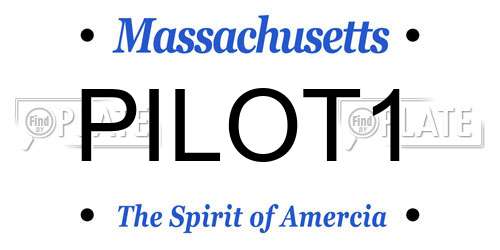 PILOT1 Massachusetts License Plate