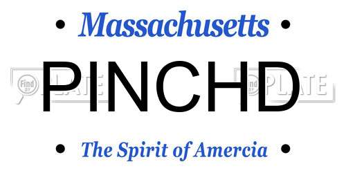PINCHD Massachusetts License Plate