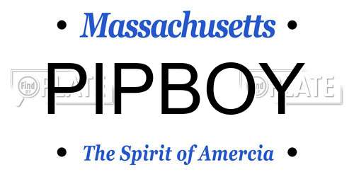 PIPBOY Massachusetts License Plate