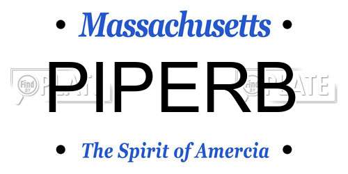 PIPERB Massachusetts License Plate