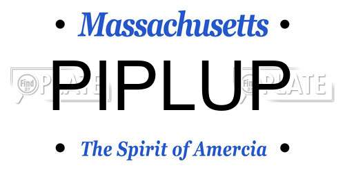 PIPLUP Massachusetts License Plate