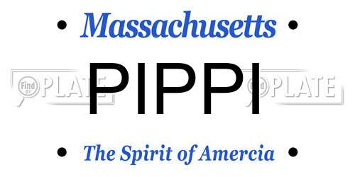 PIPPI Massachusetts License Plate