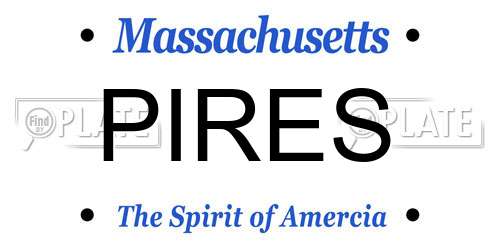PIRES Massachusetts License Plate
