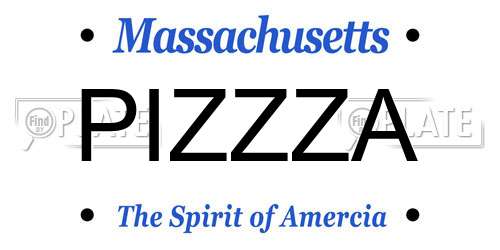 PIZZZA Massachusetts License Plate