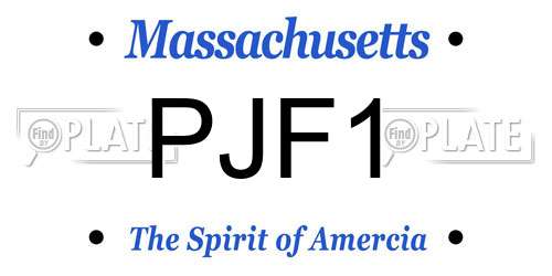 PJF1 Massachusetts License Plate