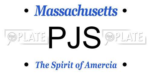 PJS Massachusetts License Plate