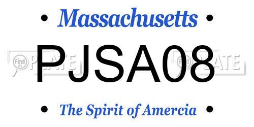 PJSA08 Massachusetts License Plate