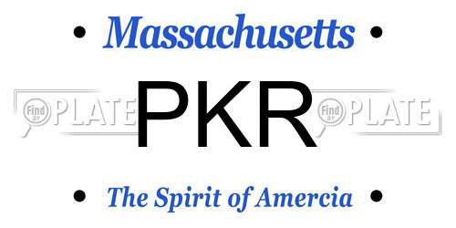PKR Massachusetts License Plate