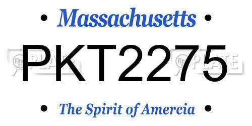 PKT2275 Massachusetts License Plate