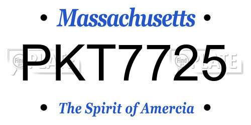 PKT7725 Massachusetts License Plate