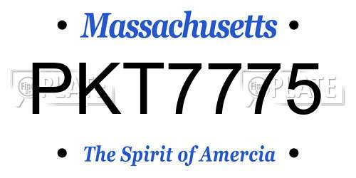 PKT7775 Massachusetts License Plate
