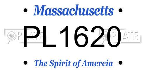 PL1620 Massachusetts License Plate