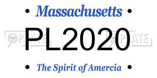 PL2020 Massachusetts License Plate
