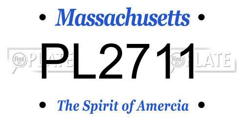 PL2711 Massachusetts License Plate