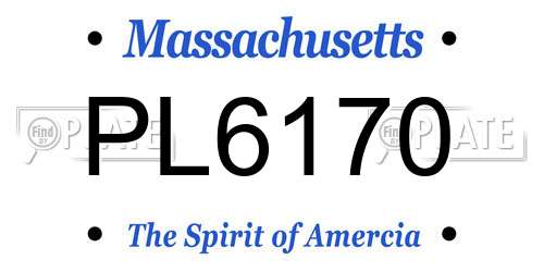 PL6170 Massachusetts License Plate