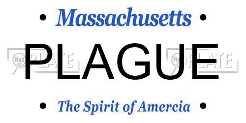 PLAGUE Massachusetts License Plate