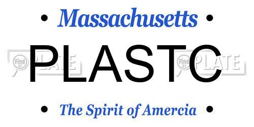PLASTC Massachusetts License Plate