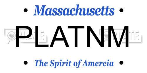 PLATNM Massachusetts License Plate