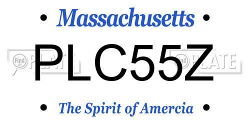 PLC55Z Massachusetts License Plate
