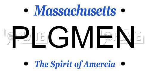 PLGMEN Massachusetts License Plate