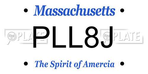 PLL8J Massachusetts License Plate