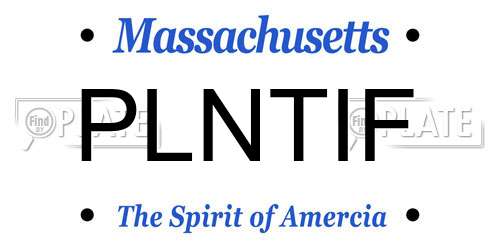 PLNTIF Massachusetts License Plate