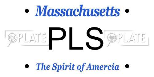 PLS Massachusetts License Plate
