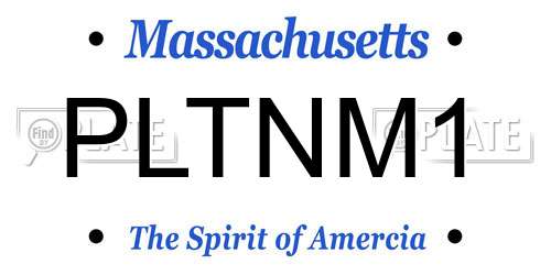 PLTNM1 Massachusetts License Plate