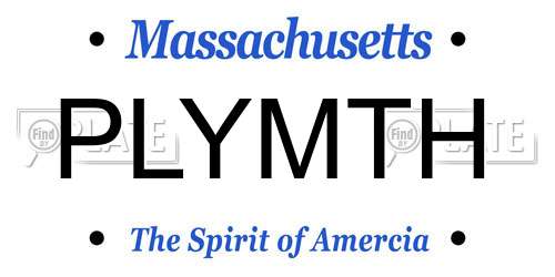 PLYMTH Massachusetts License Plate
