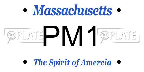 PM1 Massachusetts License Plate