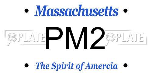 PM2 Massachusetts License Plate