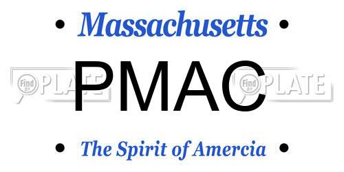 PMAC Massachusetts License Plate