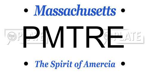 PMTRE Massachusetts License Plate