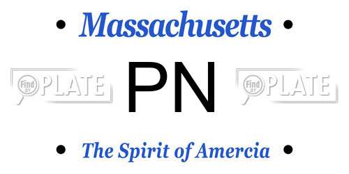 PN Massachusetts License Plate