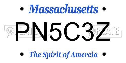 PN5C3Z Massachusetts License Plate
