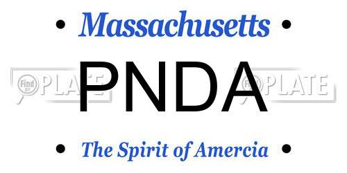 PNDA Massachusetts License Plate