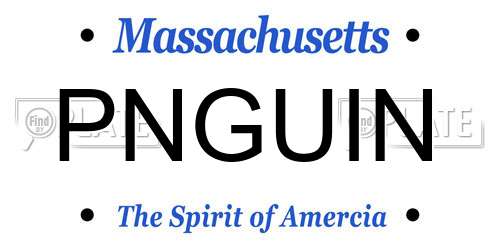 PNGUIN Massachusetts License Plate