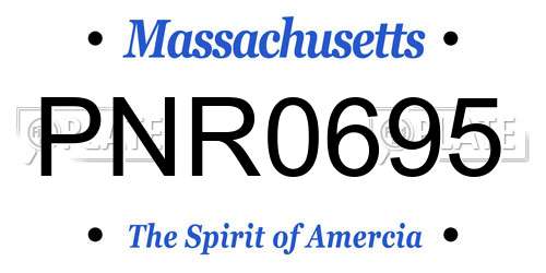 PNR0695 Massachusetts License Plate