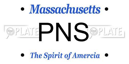 PNS Massachusetts License Plate