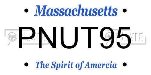 PNUT95 Massachusetts License Plate